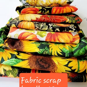 Thanksgiving Mixed Fabric Bundle/Fabric Scrap Bundle/ /Cotton quilting fabric/Grab Bags for small projects/Fabric Remnants/