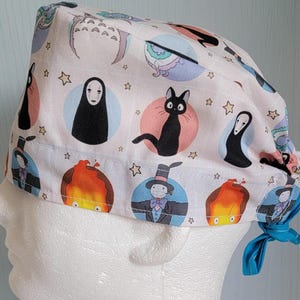 Anime Scrub Cap: Handmade Cotton Scrub Hat for Short Hair