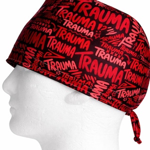 Trauma Theme Breathable Cotton Scrub Cap – Handmade Scrub Hat, Unisex Surgical Hat for Short Hairs/ Ideal nurse week gift