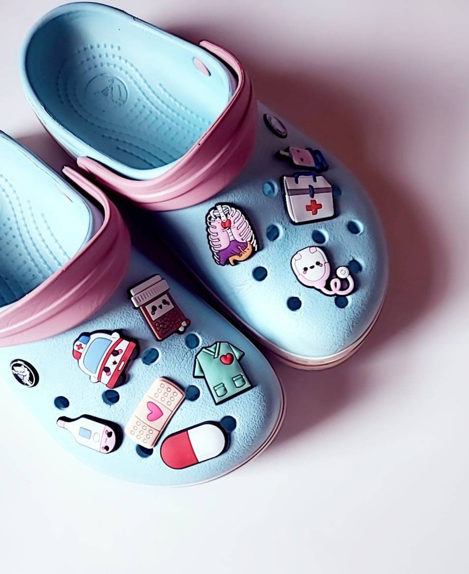 10 pieces Medical Charms. Nursing Croc charm. Registered Etsy