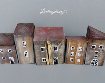 Decorative houses, wooden houses, small houses, wooden houses, row of houses, small town, decorative house, wooden houses, house, house, decoration