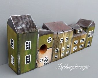 Decorative houses, wooden houses, small houses, wooden houses, row of houses, small town, decorative house, wooden houses, house, house, decoration