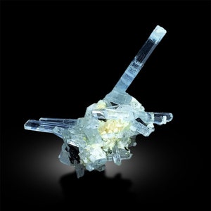 Aquamarine Cluster, Aquamarine Specimen, Aquamarine Crystals, Tourmaline Crystals, Schorl Specimen, Aquamarine Schorl, Mineral Specimen, 27g
