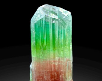 アフガニスタン産天然のマルチカラートルマリン原石 - 98 グラム