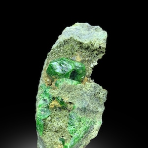 Demantoid Garnet, Green Garnet, Garnet Crystals, Demantoid Garnet Specimen, Garnet on Matrix, Mineral Specimen - 36 gram