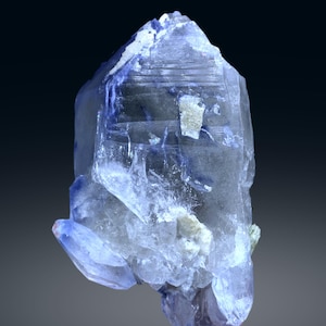 Indicolite Quartz with Mica from Afghanistan – Rare Blue Crystal – Gemstone for Collectors or Healing - 128 gram