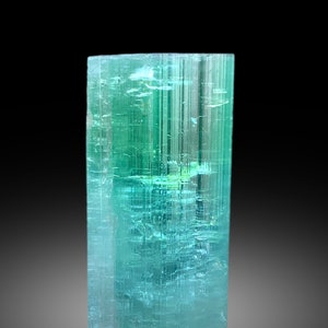 Cristallo di tormalina di colore verde bluastro, pietra preziosa di tormalina, minerale grezzo, campione di tormalina - 52 grammi