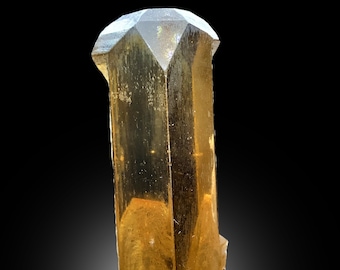 Golden Topaz Crystal Specimen: Natural Gem Grade Rough from Skardu Pakistan