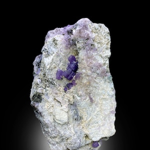 Purple Apatite Crystals Cluster on Matrix Mineral Specimen From Afghanistan - 854 gram
