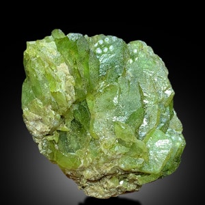 Natural Terminated Green Sphene Crystals Cluster From Skardu Pakistan - 211 gram