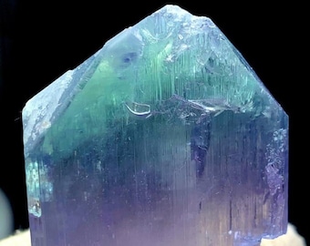 Natural Bi-Color Kunzite Crystal: Raw Gemstone from Afghanistan (155g)