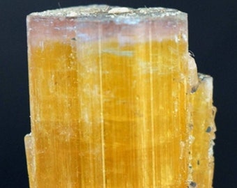 Pink-Cap Terminated Orange Tourmaline Crystal, Raw Tourmaline, Tourmaline Gemstone, Tourmaline From Paproke Afghanistan - 36 gram