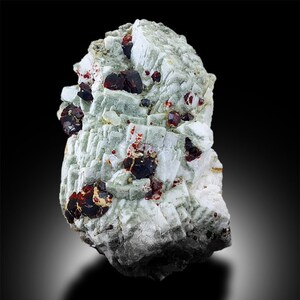 Red Garnet Crystals on Feldspar, Garnet Cluster, Garnet Specimen, Garnets for Sale, Garnet Stone, Garnet Mineral Specimen,  1330 g
