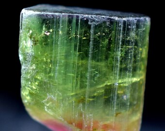 Natuurlijk tweekleurig toermalijnkristal: ruwe Afghaanse helende steen (23,00 karaat)