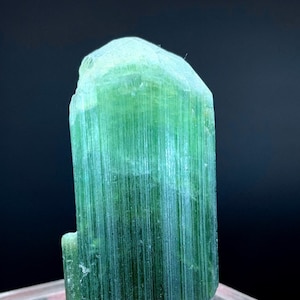 Cristallo di tormalina blu-verde, tormalina naturale, esemplare di tormalina, tormalina grezza, cristallo di tormalina dall&#39;Afghanistan 53 g