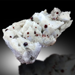 Red Garnet Crystals on Feldspar, Garnet Cluster, Garnet Specimen, Garnets for Sale, Garnet Stone, Garnet Mineral Specimen,  308 g