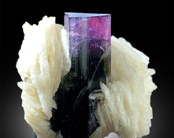 Pink Cap Tourmaline Crystal with Albite, Tourmaline Specimen, Tourmaline for sale, Paprok Tourmaline, Mineral Specimen, 52 gram