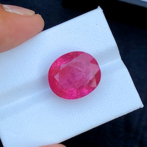 Oval Cut Rubelite Tourmaline Gemstone, Loose Gemstone, Rubelite Ring, Rubelite Jewelry, Jewelry Making, Gemstone Jewelry 12.00 Carats