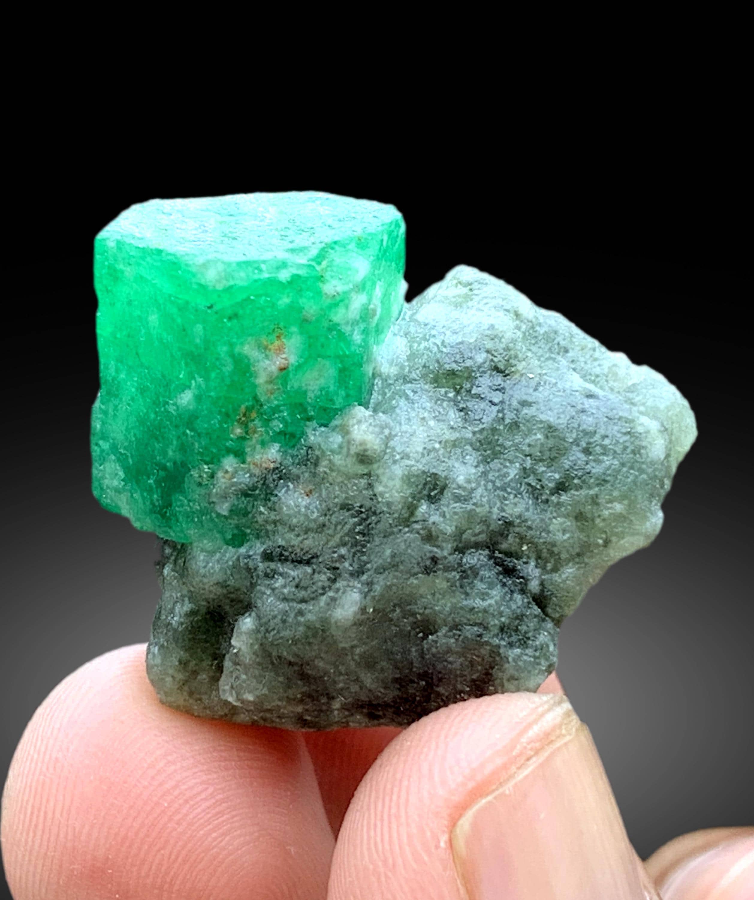 Lush Green Emerald Crystal on Matrix, Swat Pakistan, 111.55 Carat