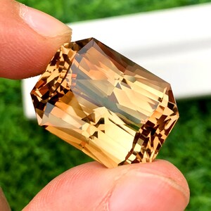 Scissor Cut Champagne Color Topaz Gemstone, Loose Gemstone, Making Jewelry, Gemstone Jewelry - 46.55 CT