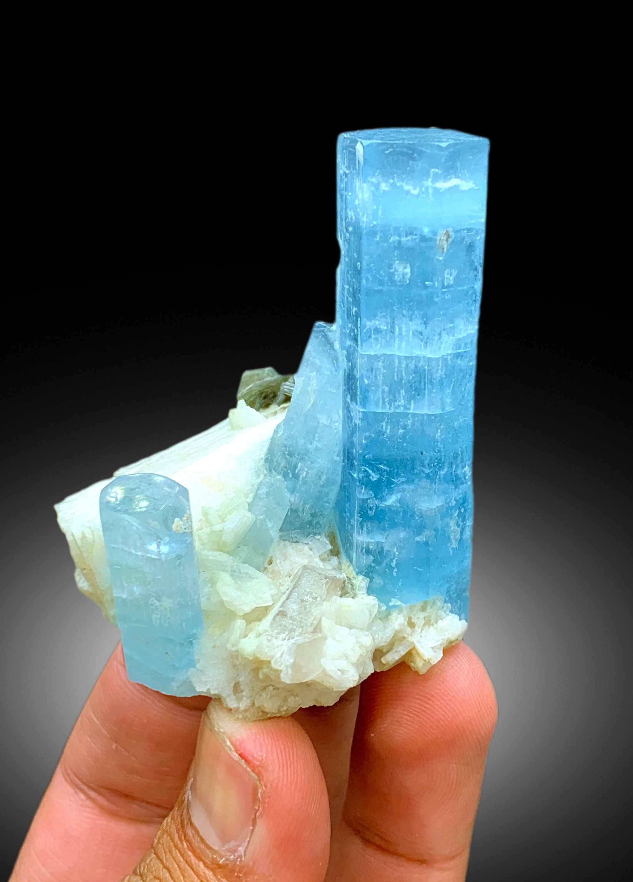 アクアマリン レア束状結晶 鉱物 標本 原石