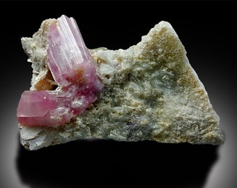 Bubble Pink Tourmaline Crystal with Quartz and Albite, Natural Tourmaline, Raw Tourmaline, Tourmaline From Afghanistan, 245 g, 83*54*47 mm