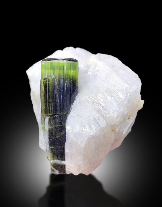 グリーンキャップトルマリン結晶（マトリックス付き） - アスタック