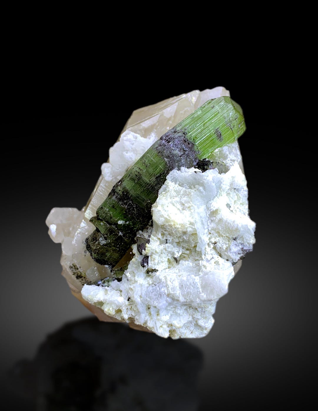Green Tourmaline on Quartz and Albite From Afghanistan - 160 Gram - Etsy