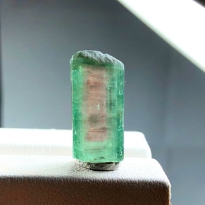 Natural BiColor Tourmaline Crystal From Afghanistan - 13.60 Carats , 18*09*08 mm