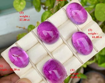 Tiefes Fuchsia Pink Kunzit Cabochon, Poliert Kunzit, Kunzit Halskette, Schmuckherstellung, afghanischer Kunzit
