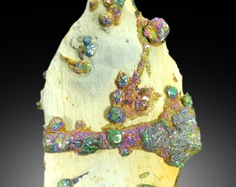 天然虹色黄鉄鉱、黄鉄鉱結晶、原鉱物、黄鉄鉱標本 - 460 グラム - Etsy