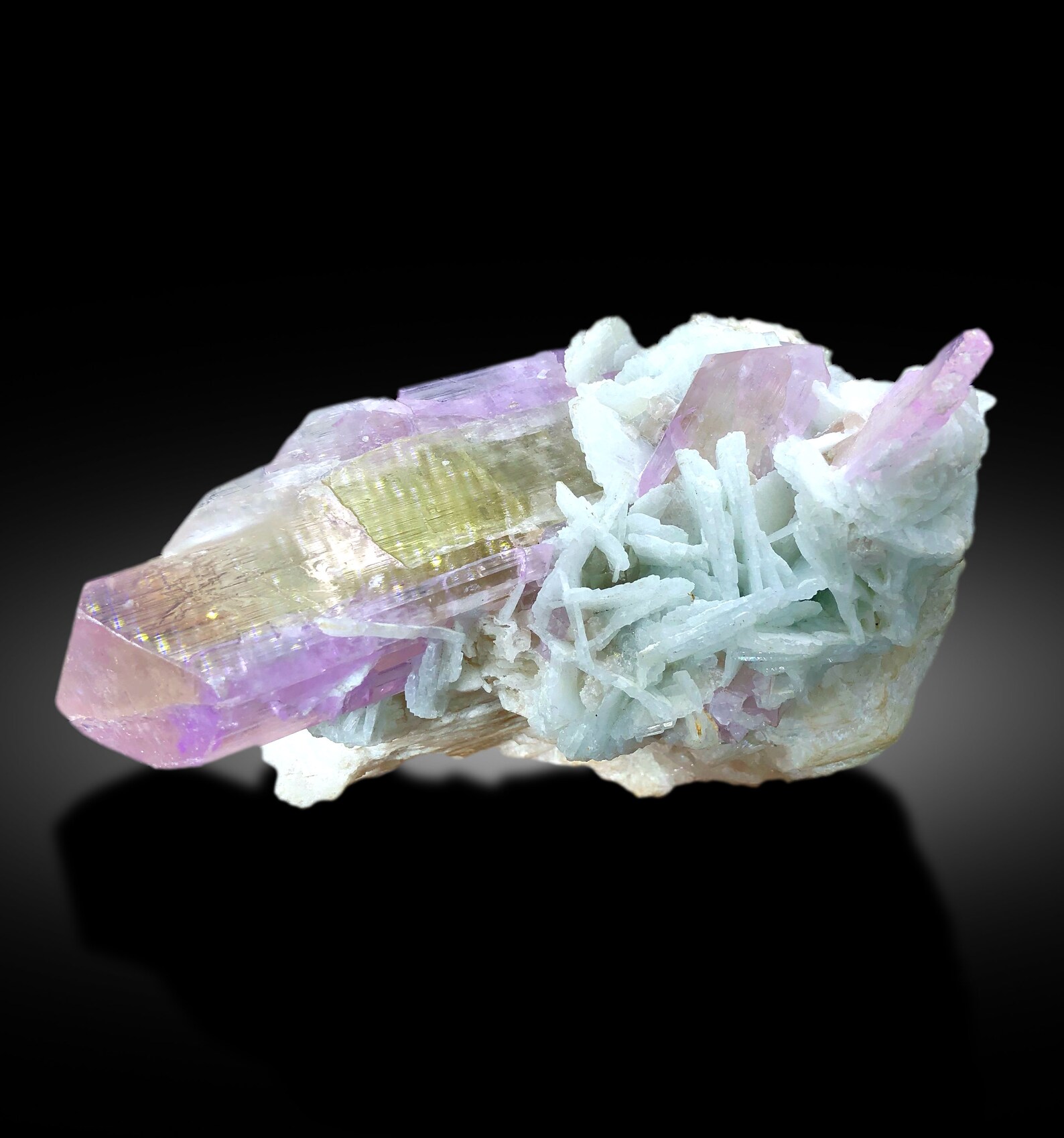 V Shape Terminated Pink Color Kunzite With Cleavelandite Albite and ...
