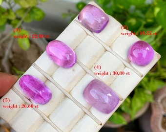 Fuchsia Pink Kunzite Cabochon: Afghan Polished Gemstone