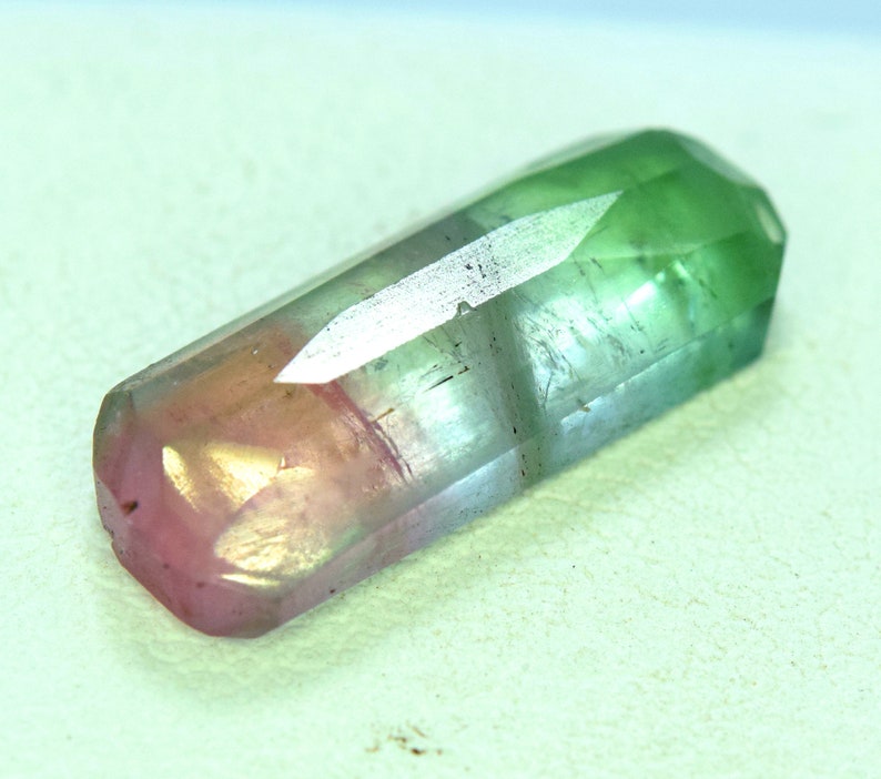 5.45 carats 18*07*04 mm Rose Cut Tourmaline Natural Gemstone Watermelon Tourmaline Rosecut Gemstone
