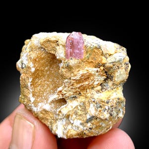 Imperial Pink Katlang Topaz on Matrix, Topaz Crystal, Fine Mineral, Rare Pink Topaz Specimen - 60 gram