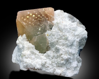 Natural Brown Topaz Crystal with Albite, Skardu Pakistan (628 gram)