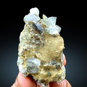 Rare Anatase Crystal with Quartz on Matrix - Baluchistan Pakistan (78 gram)