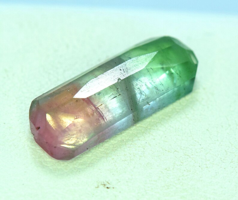 5.45 carats 18*07*04 mm Rose Cut Tourmaline Natural Gemstone Watermelon Tourmaline Rosecut Gemstone