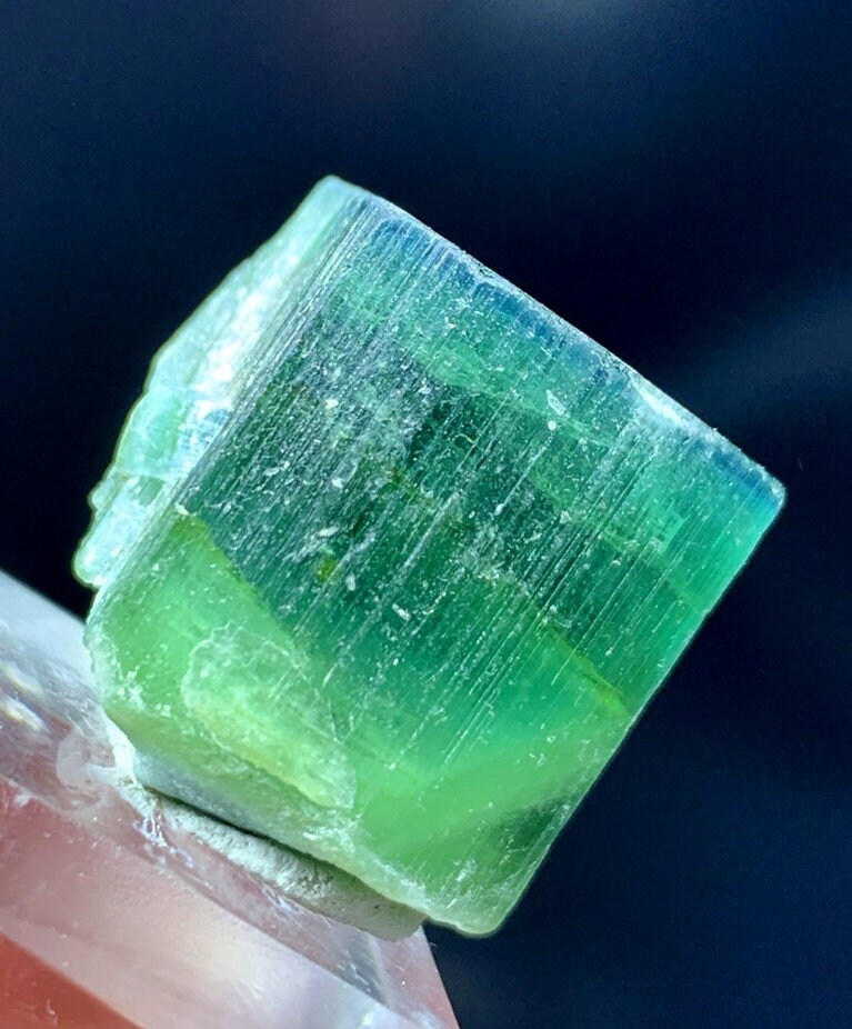 トルマリン クリスタル、バイカラー トルマリン、ブルー グリーン  