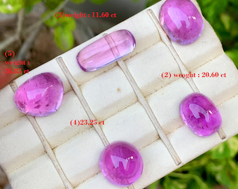 Deep Fuchsia Pink Kunzite Cabochon, Polished Kunzite, Kunzite Necklace, Jewelry Making, Afghan Kunzite