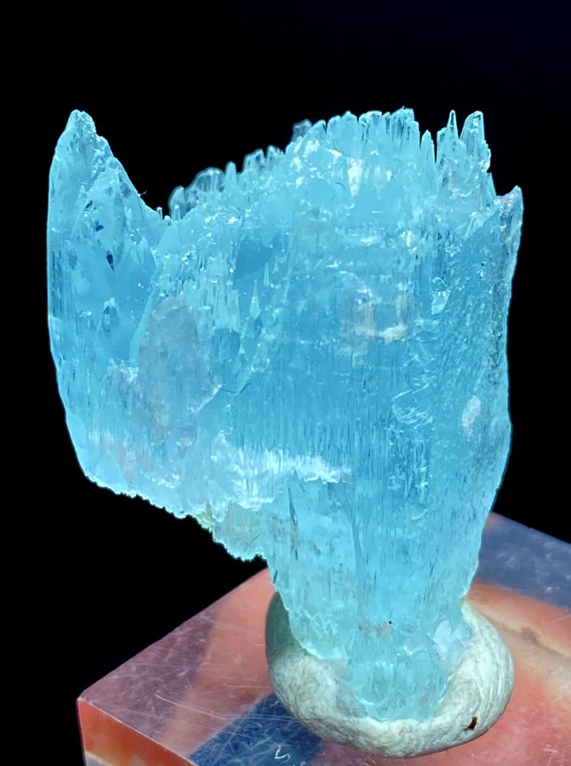 Natural Etched Aquamarine Crystal From Pakistan 22 G 3723 Etsy