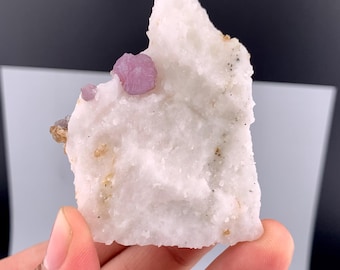 Fluorescent Pink Spinel Crystals On Matrix From Badakhshan Afghanistan  - 70 Grams