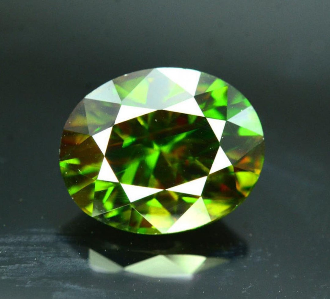 Oval Cut Chrome Sphene Gemstone Loose Gemstone Sphene Etsy