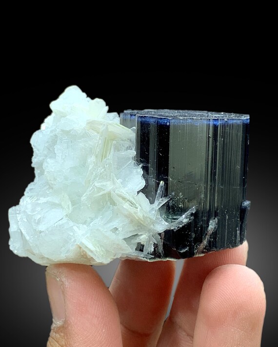 ブルーキャップ トルマリン 鉱物 原石 標本 バイカラートルマリン