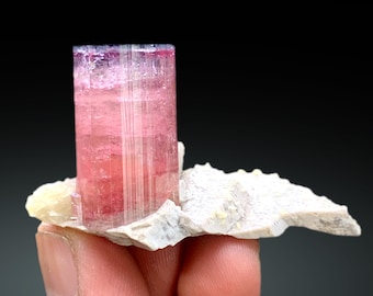 Top Grade Tricolor Tourmaline with Lepidolite and Feldspar, Paprok Tourmaline, Tourmaline Specimen - 30 gram