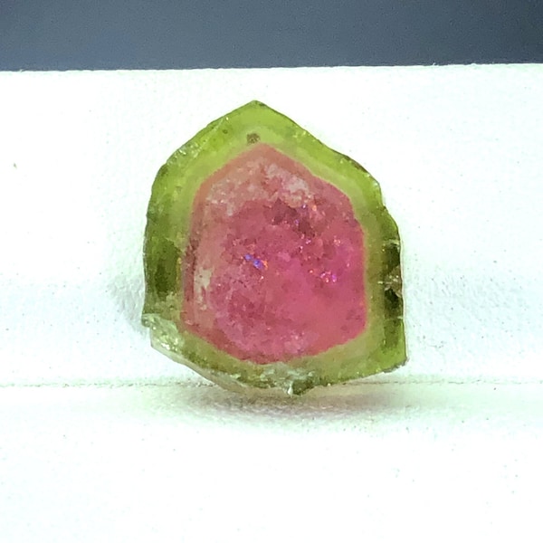 Watermelon Tourmaline Polished Slice, Natural Tourmaline Slice From Paproke, 7.90 cts, 14*04*04 mm