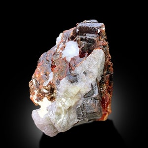Roter Tantalit-Kristall, natürlicher Tantalit, seltener Tantalit, Mangano-Tantalit, Tantalit-Kristall, seltener Kristall, seltenes Mineral, seltener Stein, 81g