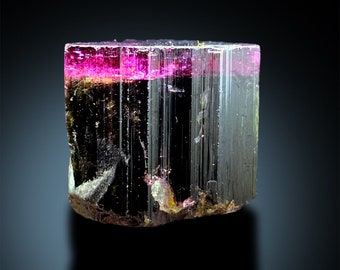 Pink Cap Tourmaline Crystal, Pink Tourmaline, Raw Tourmaline, Mineral Specimen, Tourmaline Crystal From Paproke 65.15 cts, 20*19*17 mm