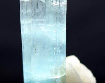 Terminated Aquamarine Crystal with Feldspar Specimen, Pakistan