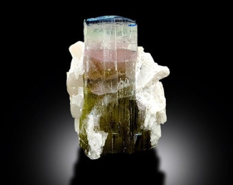 アフガニスタン産天然のマルチカラートルマリン原石 - 98 グラム